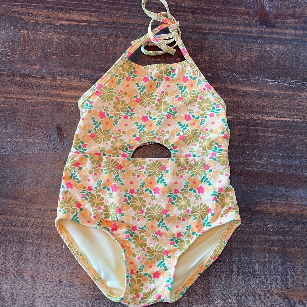 Floral Halter Swimsuit